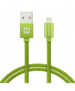 Swissten Textile Fast Charge 3A Lightning Data and Charging Cable 1.2m