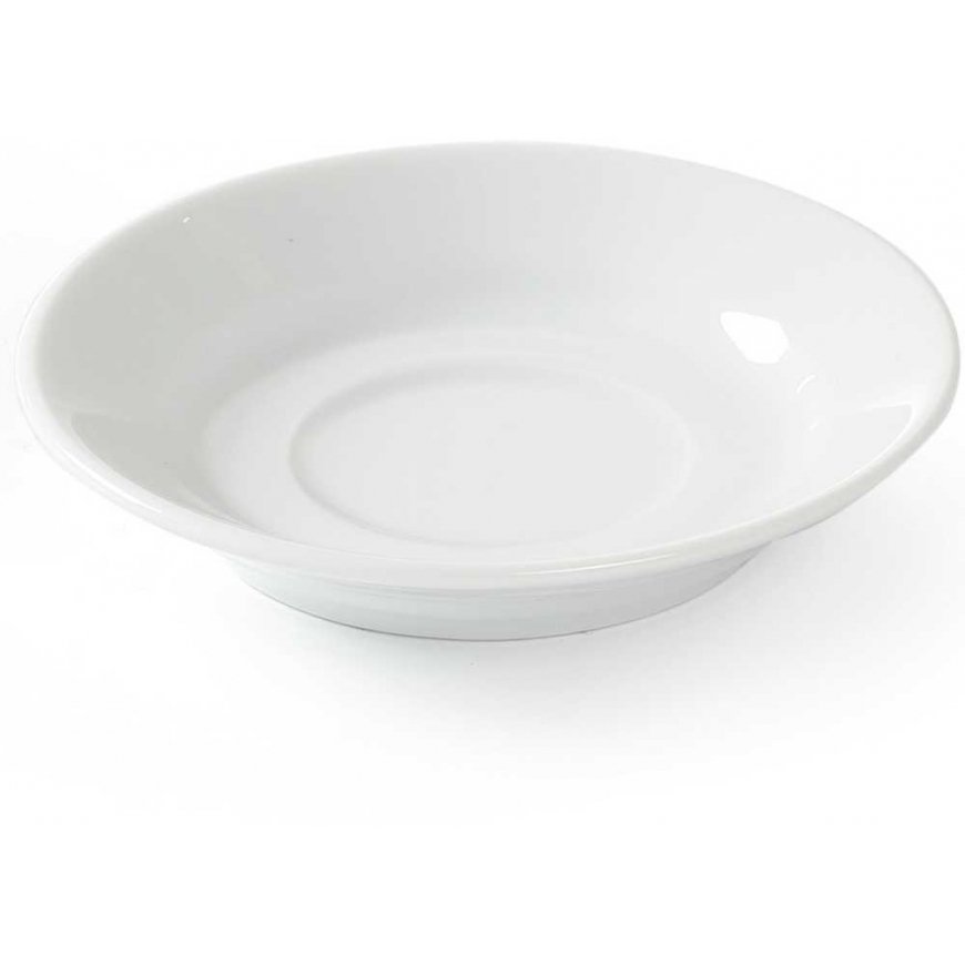OPTIMA coffee cup saucer, white porcelain, diam. 90mm in a set of 12 pcs. - Hendi 770917