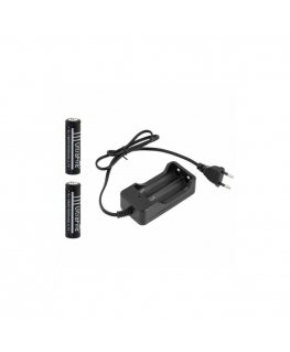 LC5 ladetaju komplekts ar 2 akumulatoriem 18650 6000mAh.