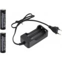 LC5 ladetaju komplekts ar 2 akumulatoriem 18650 6000mAh. LC5 ladetaju komplekts ar 2 akumulatoriem 18650 6000mAh.