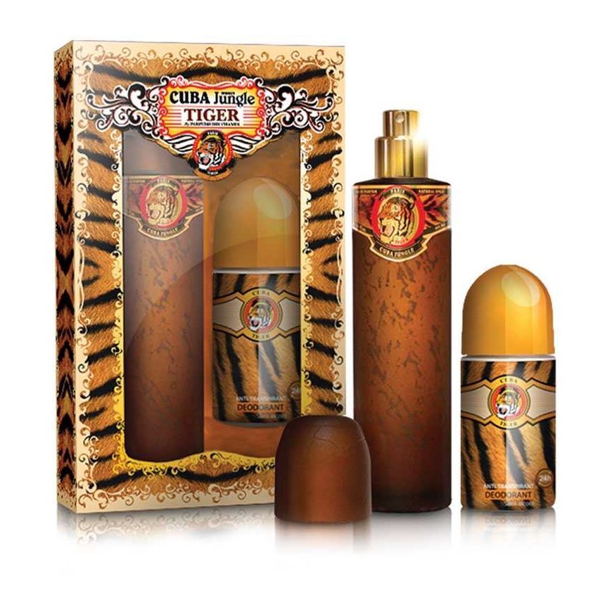 Cuba Kuba Jungle Tiger set perfumed water spray 100ml + roll-on deodorant 50ml – 4