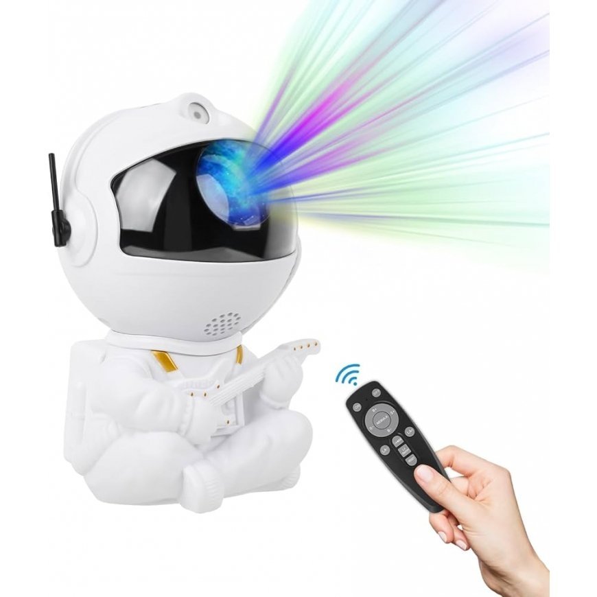 Goodbuy home lamp astronaut playing guitar with remote | timer |