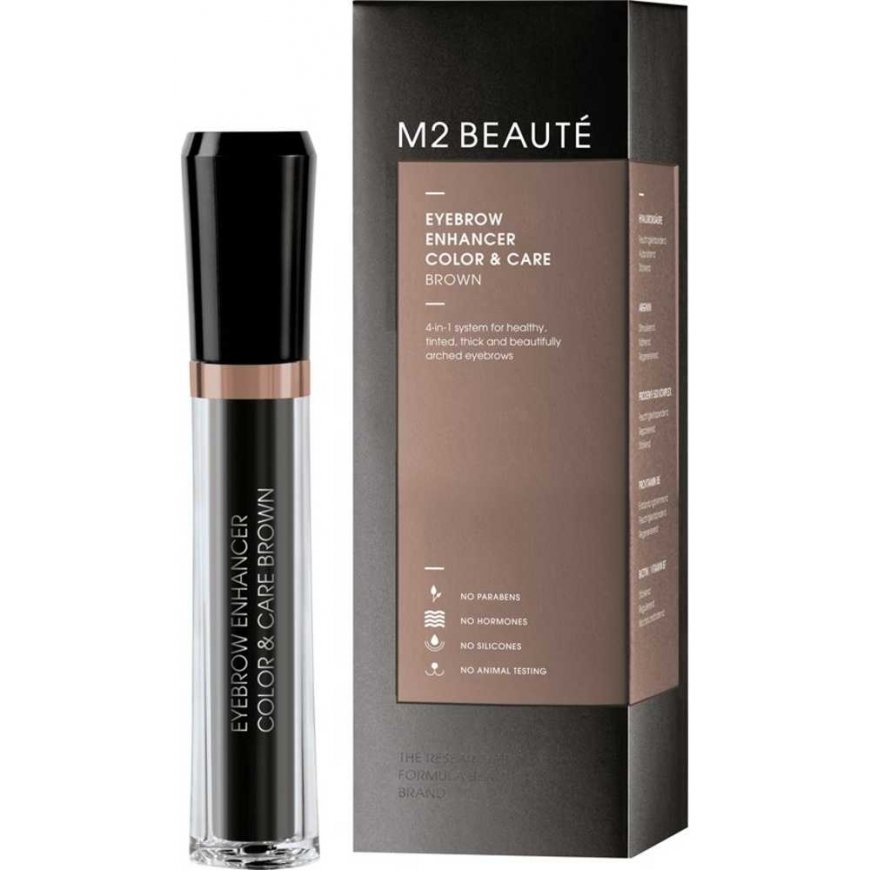M2 Beauté eyebrow enhancer Color and Amp Care Brown 6ml