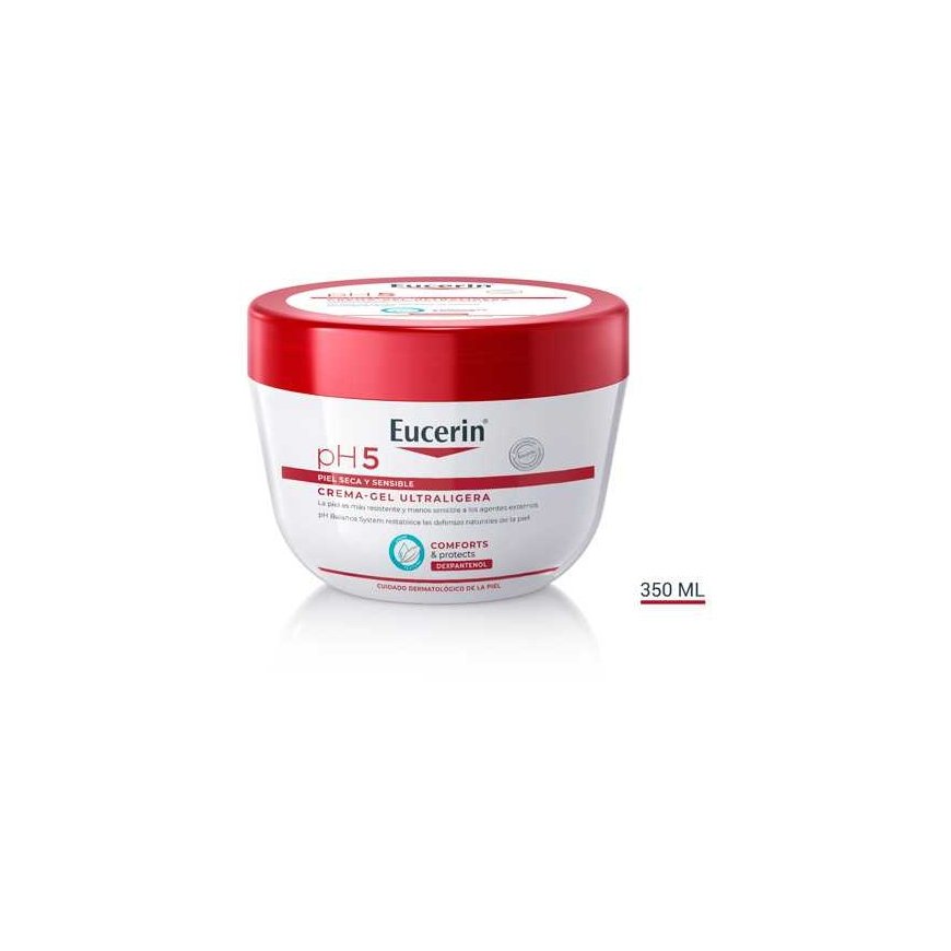 "Eucerin PH5 Ultralight Kreminis-Gel" Padeda atkurti odos pH lygį ir drėkina odą net iki 24 val. 350 ml – 2
