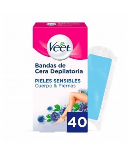 Depilatory strips for the body Veet Pure Sensitive skin body Legs (40 pcs.)