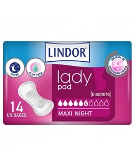 įklotai nakčiai Lindor Lady Pad Maxi Night 6 lašai