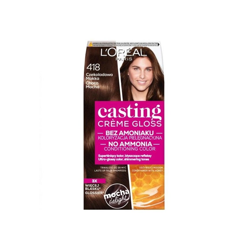 L'Oreal Casting Creme Gloss hair dye 418 Chocolate Mocha