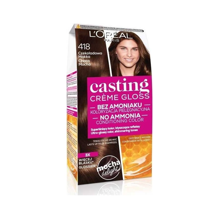 L'Oreal Casting Creme Gloss plaukų dažai 418 Chocolate Mocha – 2