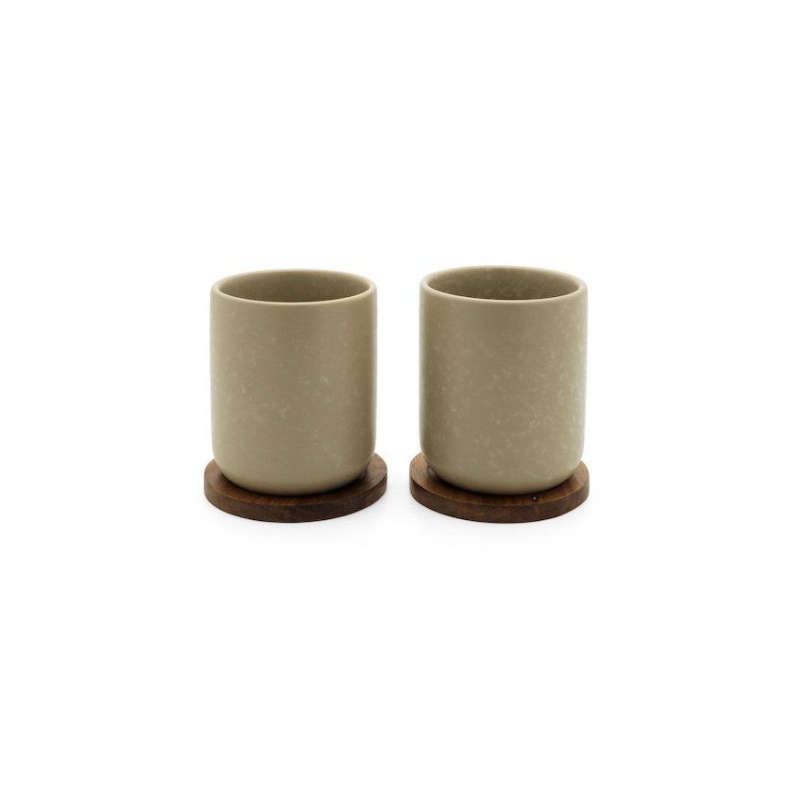 Bredemeijer Teebecher Umea 200ml beige with coaster 142025