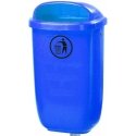 Europlast Austria Street waste bin, urban waste container, mounted on pole or wall, DIN 50L - blue