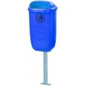 Europlast Austria Street waste bin, urban waste container, mounted on pole or wall, DIN 50L - blue