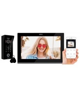 VIDEO DOORPHONE EURA VDP-99C5 melns, WiFi, RFID, TUYA