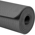 Gimnastikos kilimėlis jogai, pilatesui, fitnesui, 183x61cm, storis 6mm, TPE medžiaga, juoda, REBEL ACTIVE