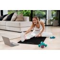 Gymnastics mat for yoga, pilates, fitness, 183x61cm, thickness 6mm, TPE material, black, REBEL ACTIVE Gymnastics mat for yoga, pilates, fitness, 183x61cm, thickness 6mm, TPE material, black, REBEL ACTIVE