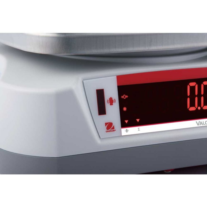 Virtuvinės svarstyklės VALOR 4000 svarstyklės su legalizavimu virtuvei, maitinimui, vandeniui IP68 LED 3Kg / 1g - OHAUS V41PWE3T – 4