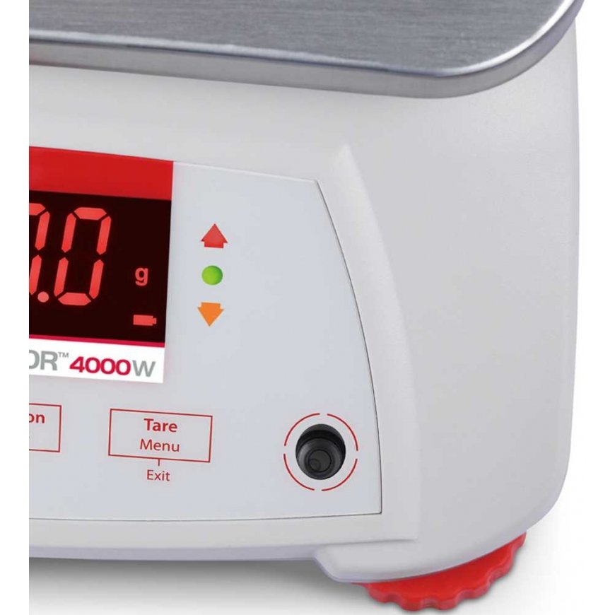 Virtuvinės svarstyklės VALOR 4000 svarstyklės su legalizavimu virtuvei, maitinimui, vandeniui IP68 LED 3Kg / 1g - OHAUS V41PWE3T – 5