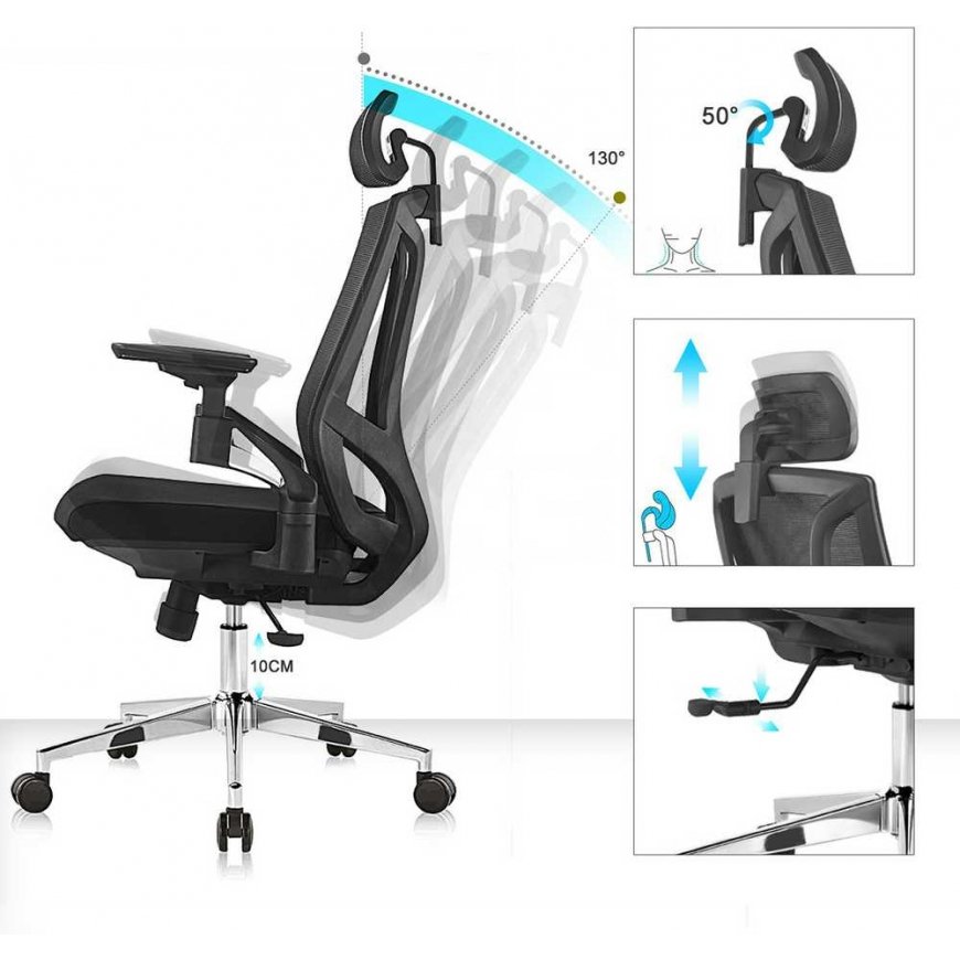Spacetronik Office chair swivel with podłokietnikiem 4D GERD – 2