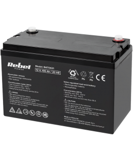 Rebel 12V 100Ah gelio baterija