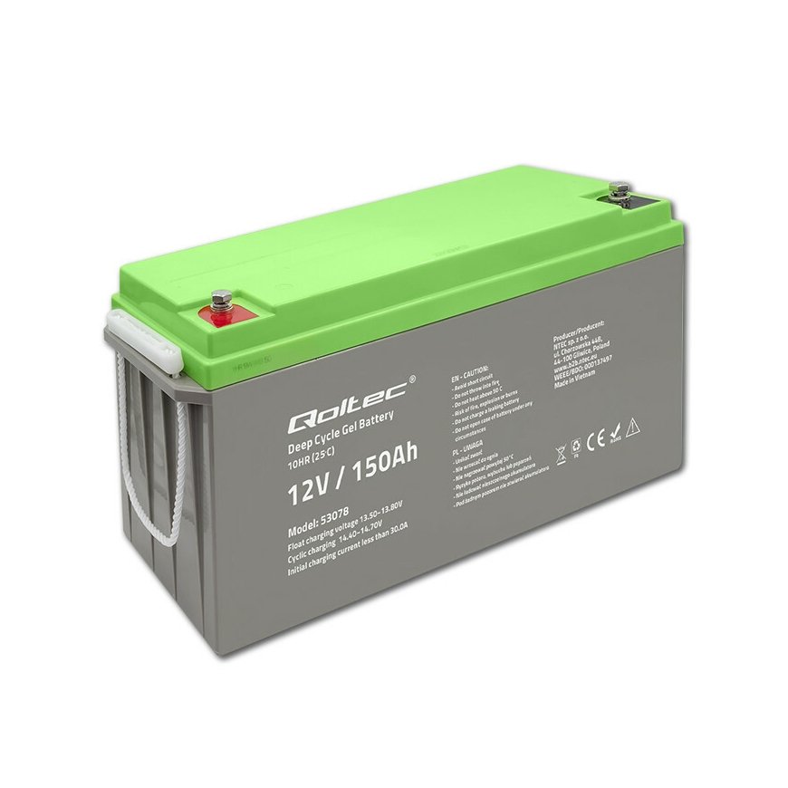 Qoltec Deep Cycle gel battery 12V