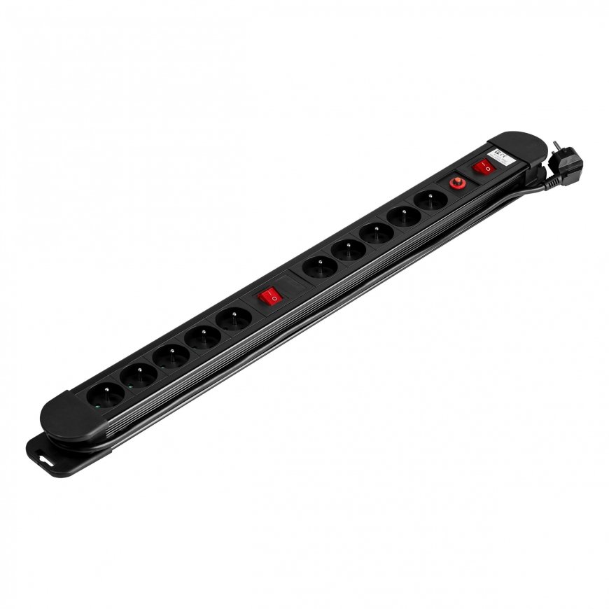 Orno Power strip, 10 sockets 2P+Z