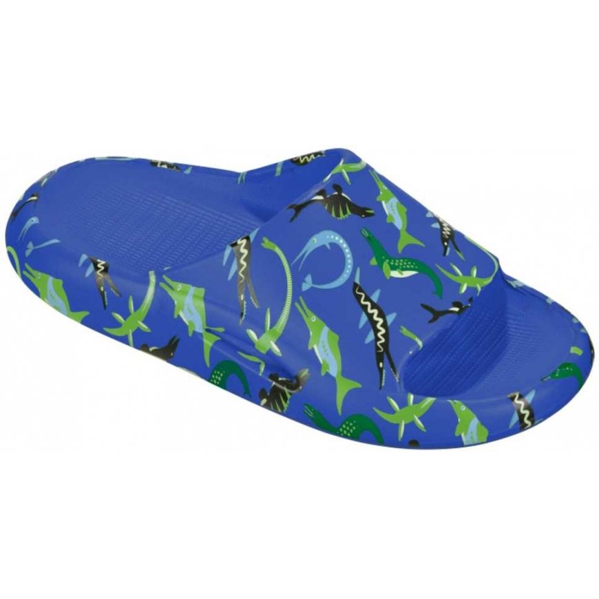 Blue Blue Slippers for children. BECO OCEAN DINOS 9275 6 22/23 blue – 2