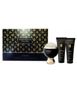 Afnan Souvenir Desert Rose Dárková sada EDP 100 ml, sprchový gel 100 ml a tělové mléko 100 ml