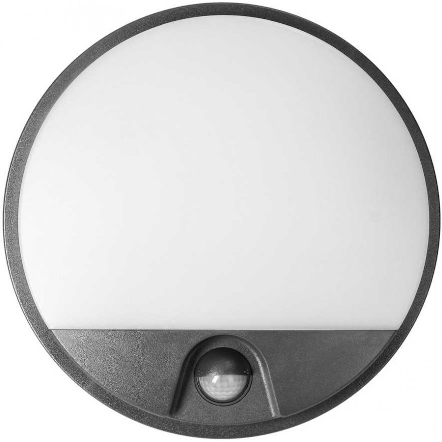 Sieninis šviestuvas Orno AGAT LED 10W, sodo šviestuvas su judesio jutikliu 140st, 800lm, IP54, 4000K, pilkas – 3