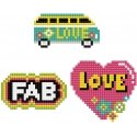 DIAMOND DOTS kūrybinis rinkinys piešimas deimantais LOVE, 3 lipdukai, DTZ12.012