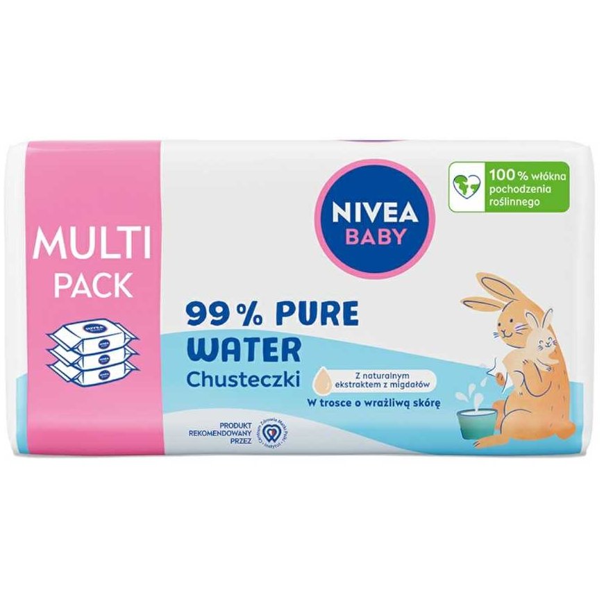 Nivea Biodegradable wipes for babies 99%