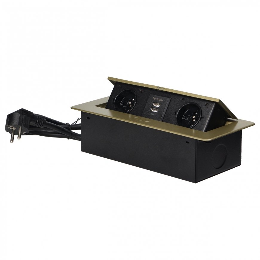 Orno Recessed furniture sockets with flat