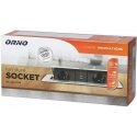 Orno Recessed furniture sockets with flat milled edge, USB charger and 1.5 m cable, 2x2P+E, 2xUSB, brass color