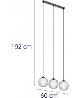Uniprodo Modern 3-point E27 ceiling lamp - glass balls