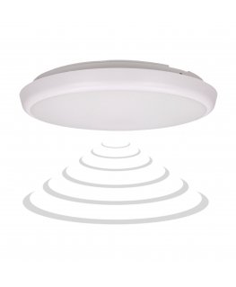 Orno CERS LED ceiling lamp with microwave motion sensor, LED 22W, 2000lm, IP65, 4000K, opal white polycarbonate, dimming functio