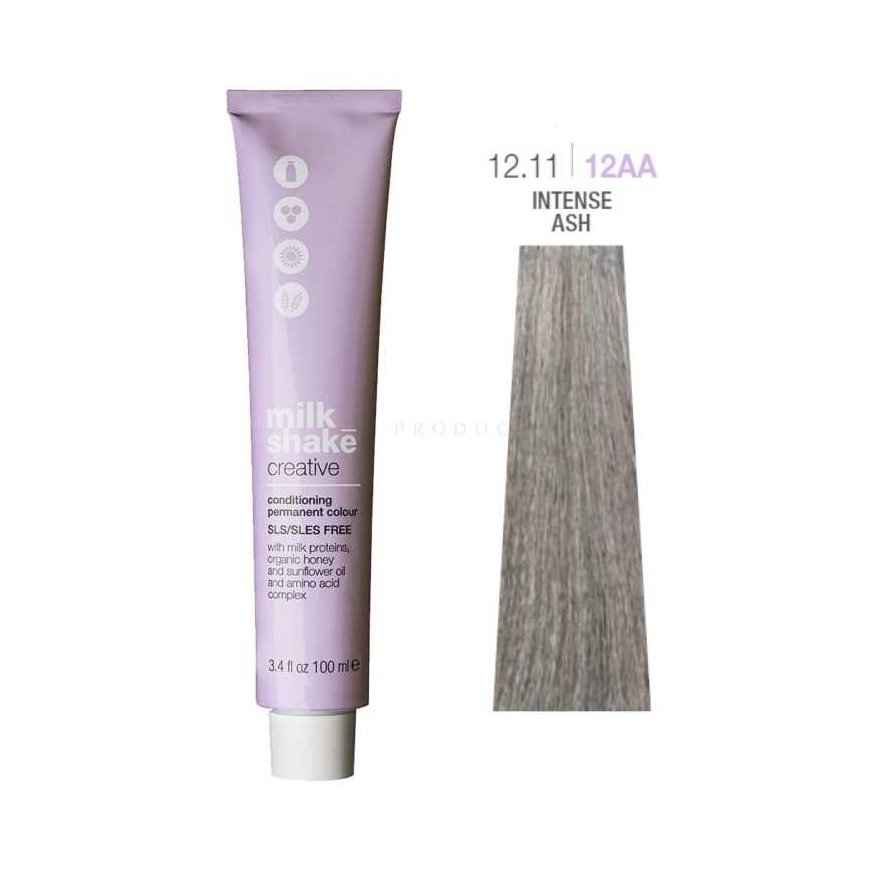 Milk Shake Milk shake, creative, without SLS/SLES, permanent hair dye, 12.1112AA intense ash, 100 ml for women – 2