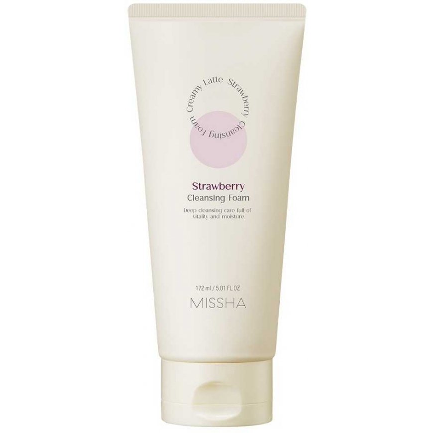 Missha Creamy Latte Cleansing Foam Strawberry