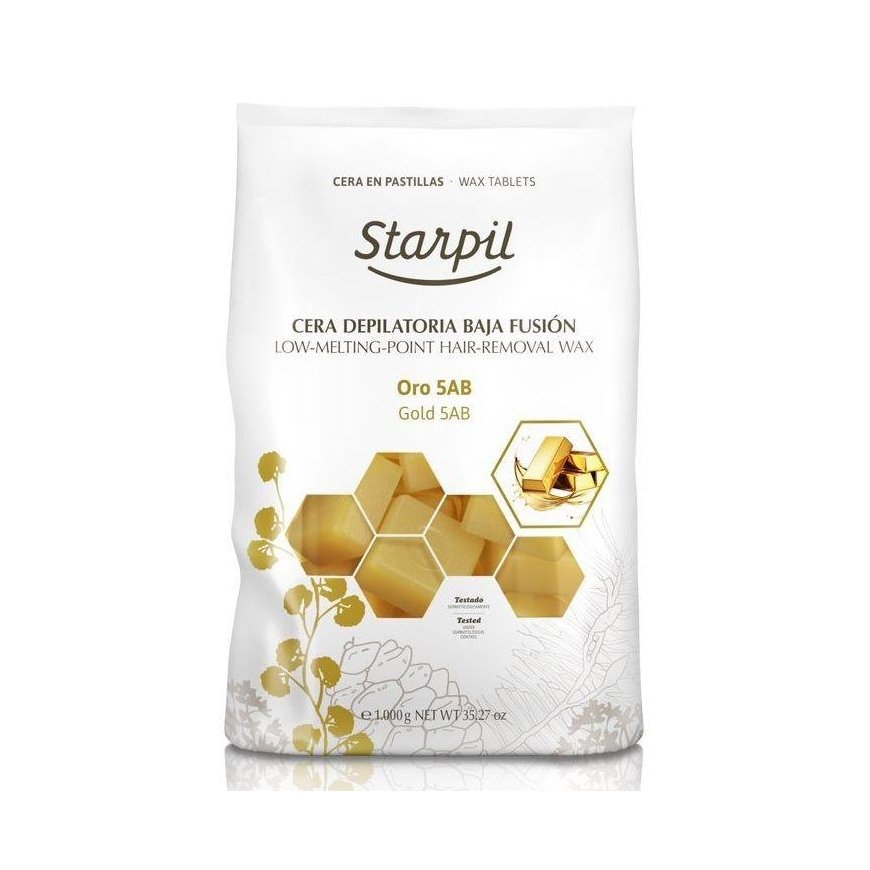 Low temperature melting wax for depilation Starpil, with gold particles, 1kg