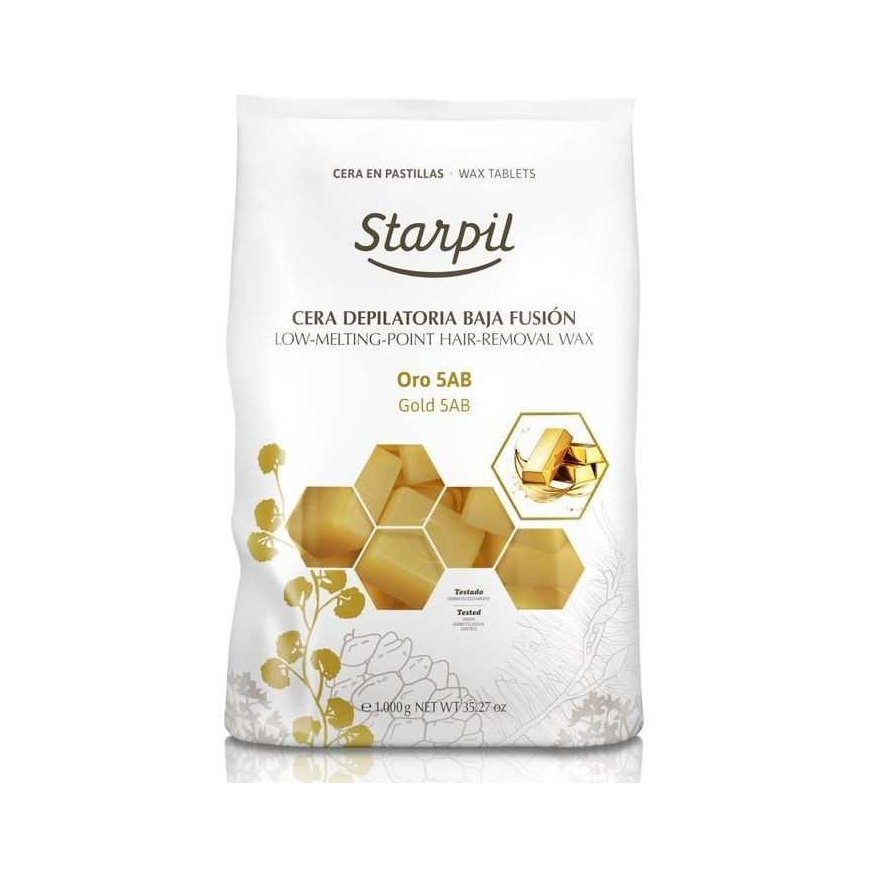 Low temperature melting wax for depilation Starpil, with gold particles, 1kg – 3