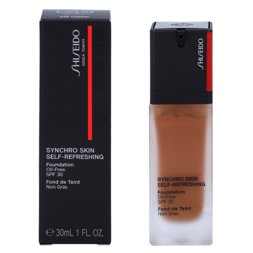 Shiseido Synchro Skin Savaime gaivinantis pagrindas Spf30 450 Copper 30ml