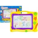 Lean Drawing board with stamps and colorful background Lean Drawing board with stamps and colorful background