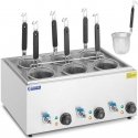Royal Catering Pasta Cooker, Pasta Cooker with Taps, 6 Baskets, 3 x 6.5L, 3000W