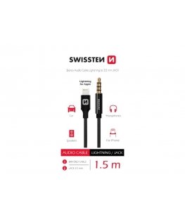 Swissten Textile Audio Adapteris Lightning | 3 5 mm | 1.5m