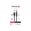 Swissten Textile Audio Adapteris Lightning | 3 5 mm | 1.5m Swissten Textile Audio Adapteris Lightning | 3 5 mm | 1.5m
