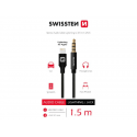 Swissten Textile Audio Adapteris Lightning | 3 5 mm | 1.5m Swissten Textile Audio Adapteris Lightning | 3 5 mm | 1.5m