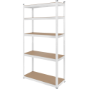 Metal warehouse shelf 180x90x40 white Rebel Metal warehouse shelf 180x90x40 white Rebel
