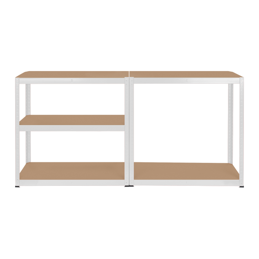 Metal warehouse shelf 180x90x40 white Rebel – 4