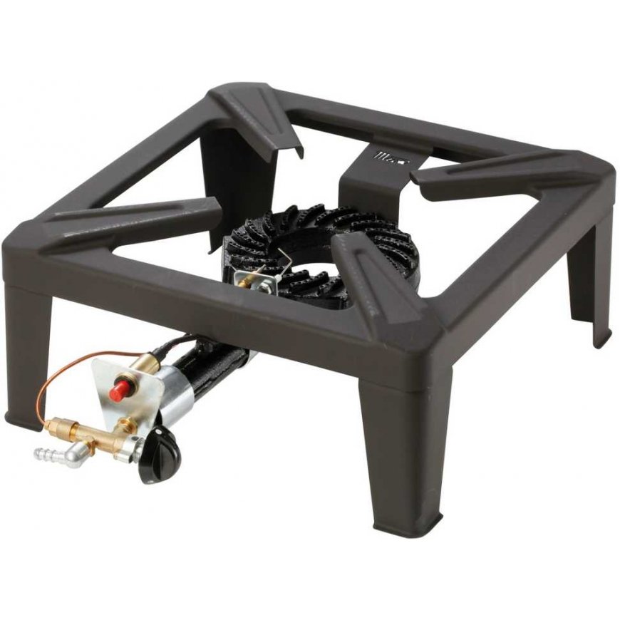 MEVA Industrial gas stove stool MEGA ZEUS 7kW 40x40cm with flame and piezo igniter – 2