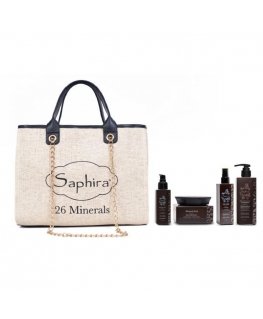Saphira Steppin-Out Bag Hair Care Kit: Shampoo, Mask, Multi-Purpose, Oil, Bag