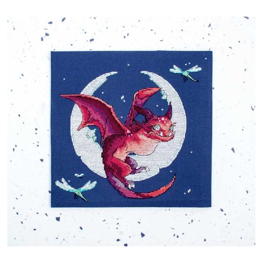 luca S Counted Cross Stitch Kit "Dragon" 20x19cm SLETIL8800 – 3