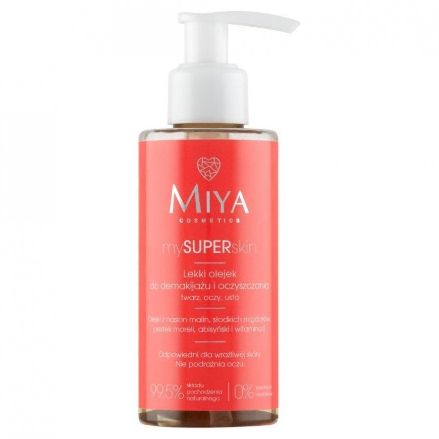 Miya Cosmetics Miya Light aliejus makiažui nuvalyti ir veido valymui, My Super Skin 140ml – 2
