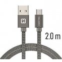 Swissten Textile Quick Charge Universal Micro USB Data and Charging Cable 2.0m Swissten Textile Quick Charge Universal Micro USB Data and Charging Cable 2.0m